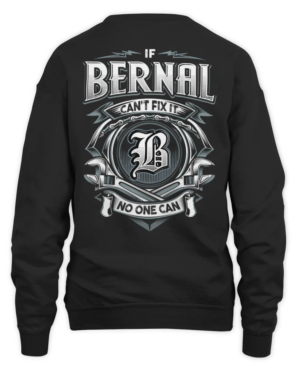 BERNAL AP81-K4-626 - Personalized Ahmed Quote Apparel “If Ahmed Can't Fix It, No One Can” - Unisex Sweatshirt - Black