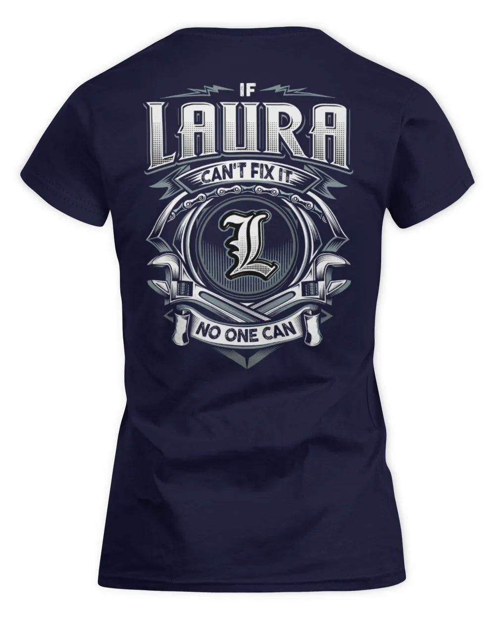 LAURA AP81-K4-626 - Personalized Ahmed Quote Apparel “If Ahmed Can't Fix It, No One Can” - Women's Standard T-Shirt - Navy