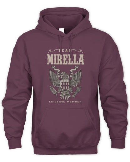 MIRELLA TP06-K82 – Personalized Classic Style Apparel “Team NAME Lifetime Member” - Unisex Hoodie - Maroon