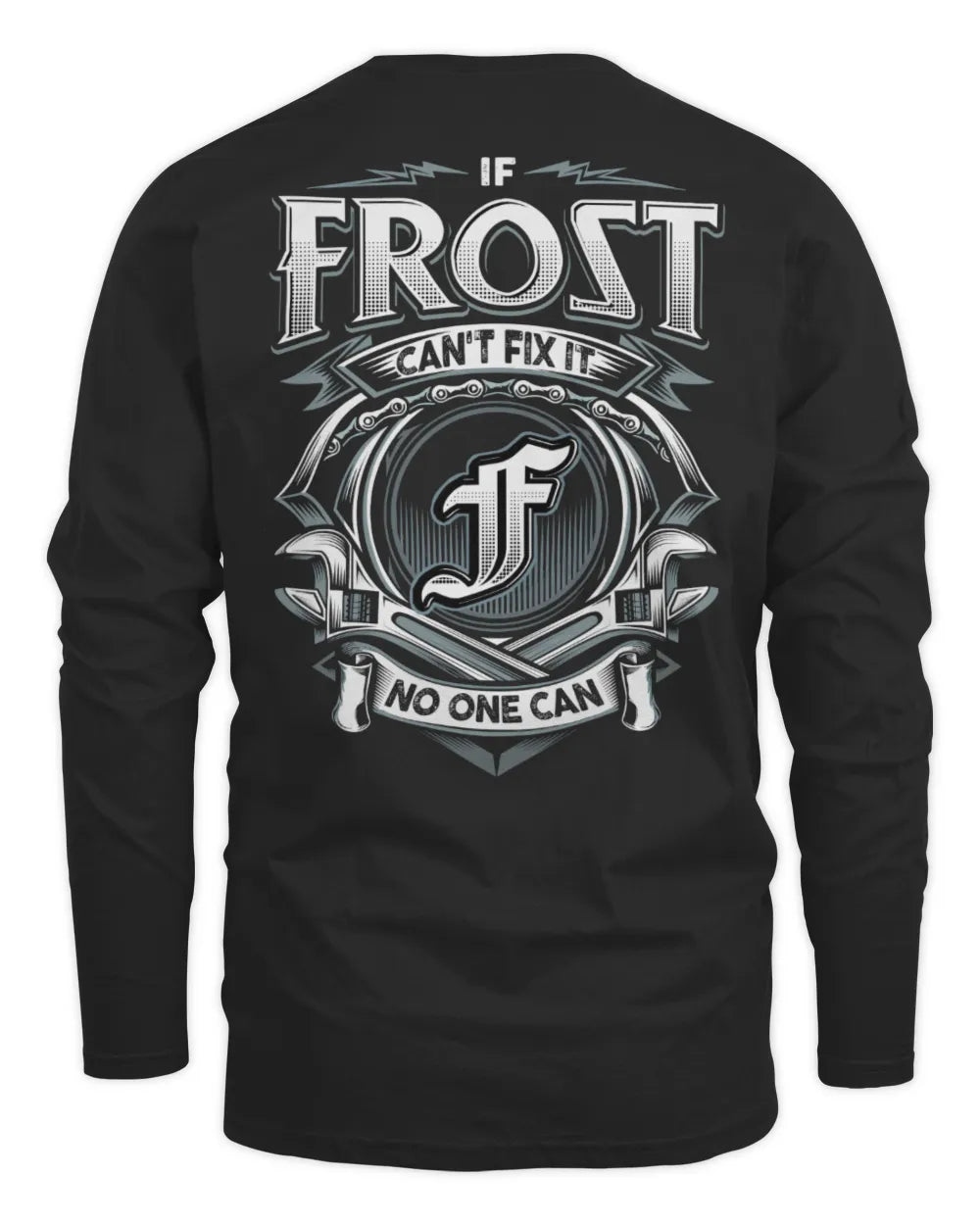 FROST AP81-K4-626 - Personalized Ahmed Quote Apparel “If Ahmed Can't Fix It, No One Can” - Men's Long Sleeved T-Shirt - Black