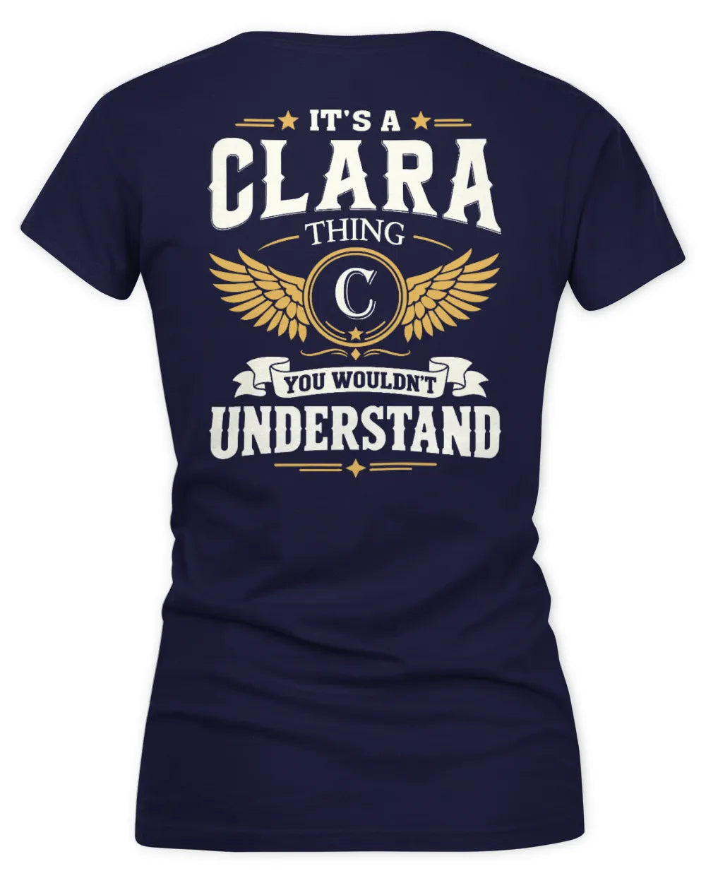 CLARA KT06-M008 It’s a [NAME] Thing – You Wouldn’t Understand | Personalized Vintage T-Shirt - Women's V-Neck T-Shirt - Navy