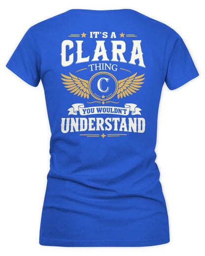 CLARA KT06-M008 It’s a [NAME] Thing – You Wouldn’t Understand | Personalized Vintage T-Shirt - Women's V-Neck T-Shirt - Royal