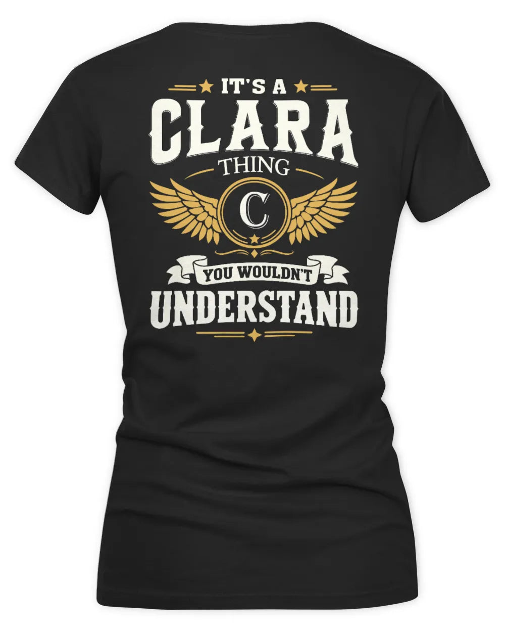 CLARA KT06-M008 It’s a [NAME] Thing – You Wouldn’t Understand | Personalized Vintage T-Shirt - Women's V-Neck T-Shirt - Black