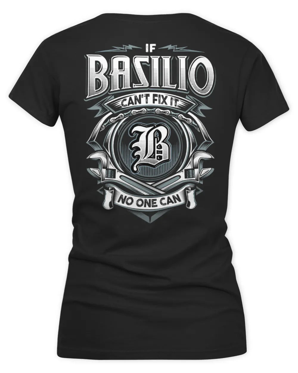 BASILIO AP81-K4-626 - Personalized Ahmed Quote Apparel “If Ahmed Can't Fix It, No One Can” - Women's V-Neck T-Shirt - Black