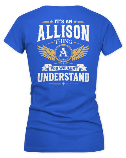 ALLISON KT06-M008 It’s a [NAME] Thing – You Wouldn’t Understand | Personalized Vintage T-Shirt - Women's V-Neck T-Shirt - Royal