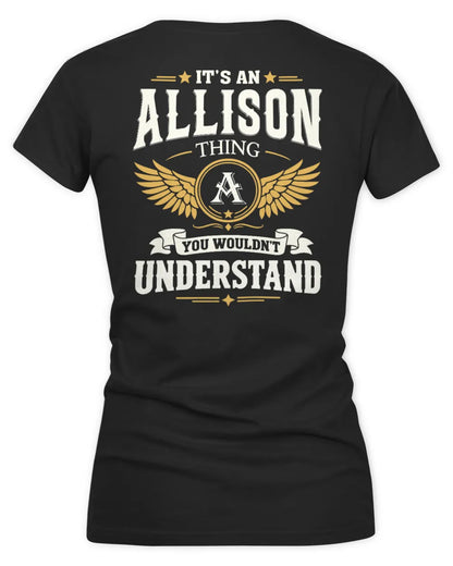 ALLISON KT06-M008 It’s a [NAME] Thing – You Wouldn’t Understand | Personalized Vintage T-Shirt - Women's V-Neck T-Shirt - Black