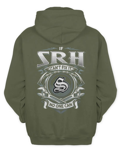 SRH AP81-K4-626 - Personalized Ahmed Quote Apparel “If Ahmed Can't Fix It, No One Can” - Unisex Hoodie - Military Green