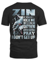 ZIN AP62-K4-666 - Personalized Fierce Wolf Quote Apparel “If You Kick Me When I’m Down, You Better Pray I Don’t Get Up”