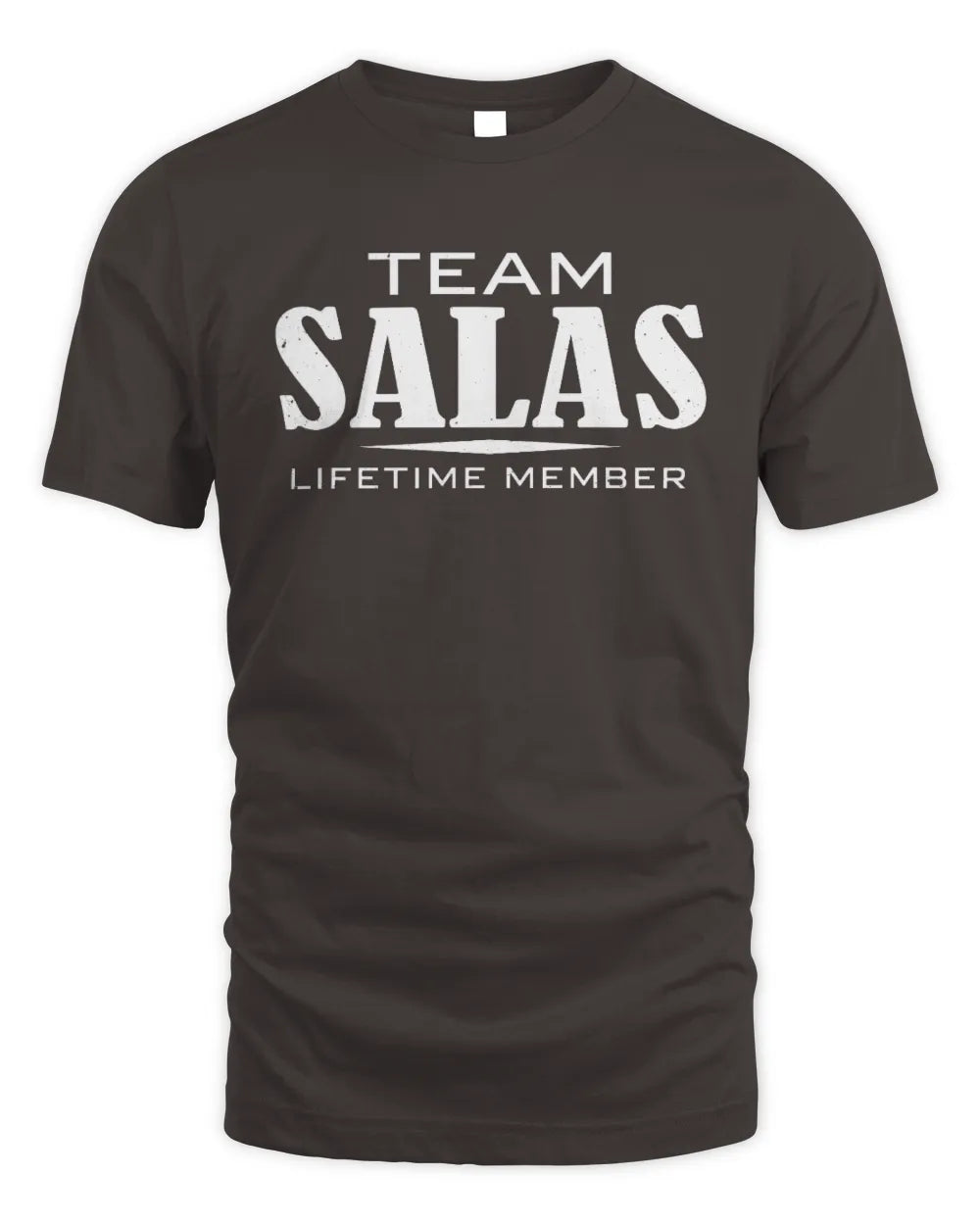 SALAS BL62-K4-128 - Personalized “Team NAME Lifetime Member” - Unisex Standard T-Shirt - Dark Chocolate