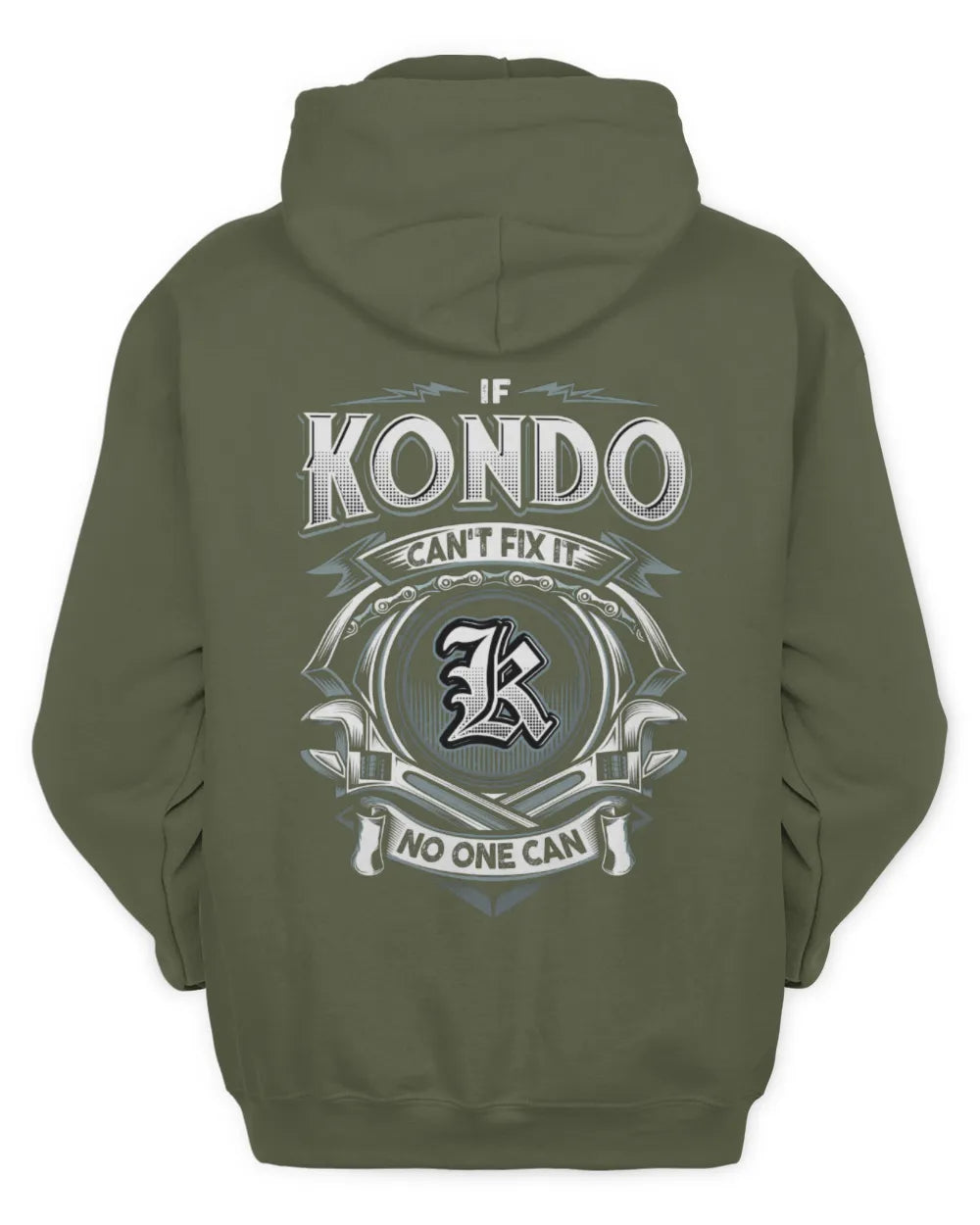 KONDO AP81-K4-626 - Personalized Ahmed Quote Apparel “If Ahmed Can't Fix It, No One Can” - Unisex Hoodie - Military Green