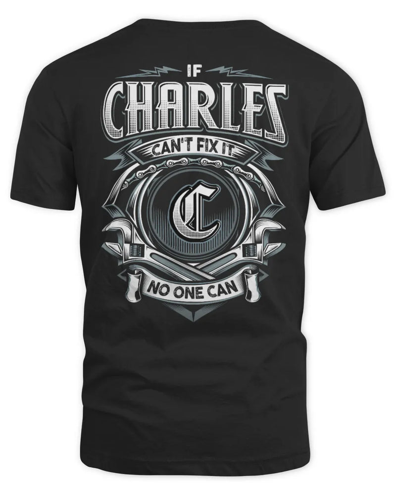 CHARLES AP81-K4-626 - Personalized Ahmed Quote Apparel “If Ahmed Can't Fix It, No One Can” - Unisex Standard T-Shirt - Black