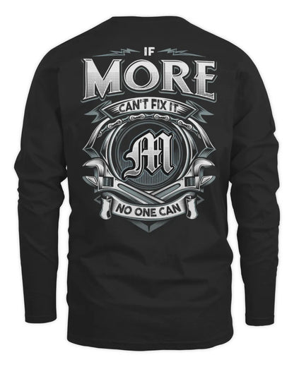 MORE AP81-K4-626 - Personalized Ahmed Quote Apparel “If Ahmed Can't Fix It, No One Can” - Men's Long Sleeved T-Shirt - Black