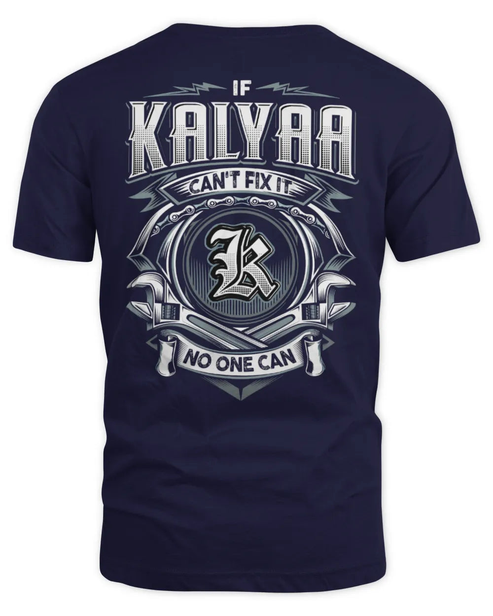 KALYAA AP81-K4-626 - Personalized Ahmed Quote Apparel “If Ahmed Can't Fix It, No One Can” - Unisex Standard T-Shirt - Navy