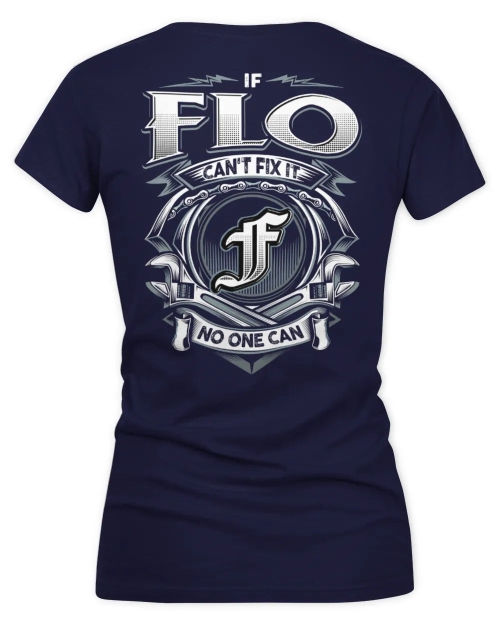 FLO AP81-K4-626 - Personalized Ahmed Quote Apparel “If Ahmed Can't Fix It, No One Can” - Women's V-Neck T-Shirt - Navy