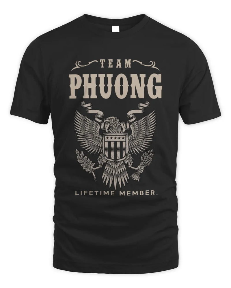 PHUONG TP06-K82 – Personalized Classic Style Apparel “Team NAME Lifetime Member” - Unisex Standard T-Shirt - Black