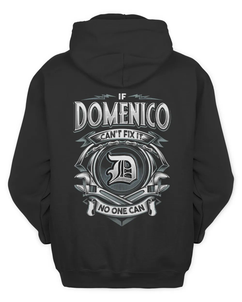 DOMENICO AP81-K4-626 - Personalized Ahmed Quote Apparel “If Ahmed Can't Fix It, No One Can” - Unisex Hoodie - Black