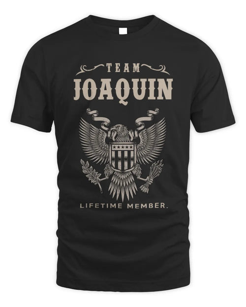 JOAQUIN TP06-K82 – Personalized Classic Style Apparel “Team NAME Lifetime Member” - Unisex Standard T-Shirt - Black