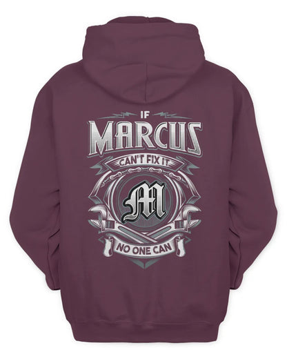 MARCUS AP81-K4-626 - Personalized Ahmed Quote Apparel “If Ahmed Can't Fix It, No One Can” - Unisex Hoodie - Maroon