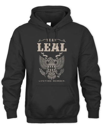 LEAL TP06-K82 – Personalized Classic Style Apparel “Team NAME Lifetime Member” - Unisex Hoodie - Black
