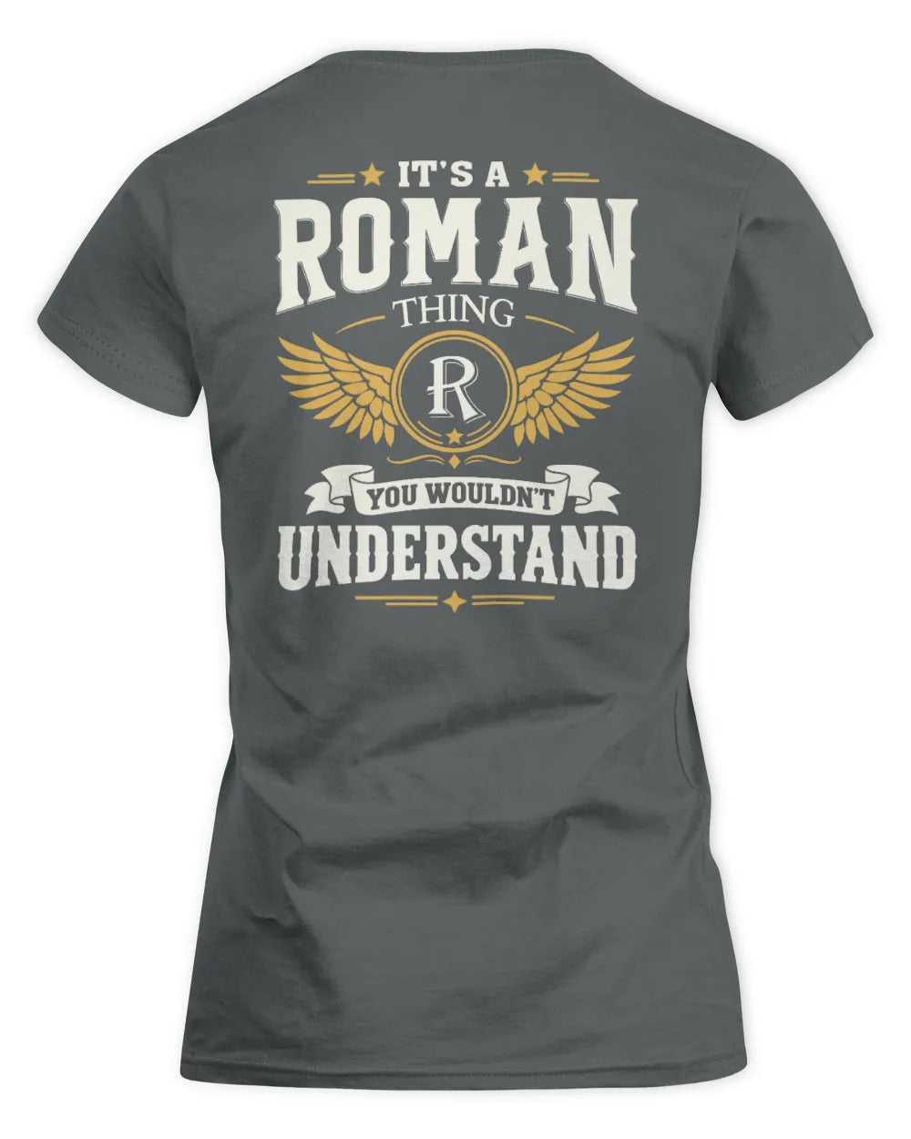 ROMAN KT06-M008 It’s a [NAME] Thing – You Wouldn’t Understand | Personalized Vintage T-Shirt - Women's Standard T-Shirt - Charcoal
