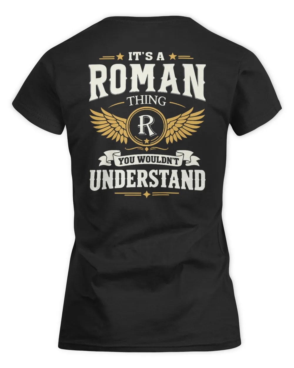 ROMAN KT06-M008 It’s a [NAME] Thing – You Wouldn’t Understand | Personalized Vintage T-Shirt - Women's Standard T-Shirt - Black