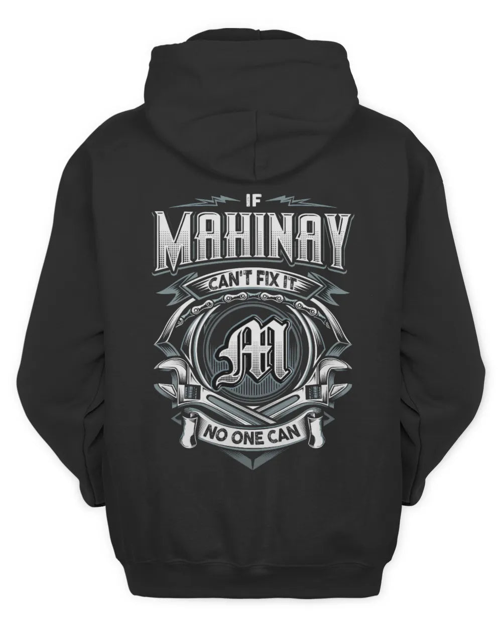 MAHINAY AP81-K4-626 - Personalized Ahmed Quote Apparel “If Ahmed Can't Fix It, No One Can” - Unisex Hoodie - Black
