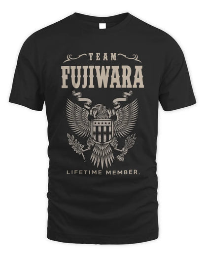 FUJIWARA TP06-K82 – Personalized Classic Style Apparel “Team NAME Lifetime Member” - Unisex Standard T-Shirt - Black
