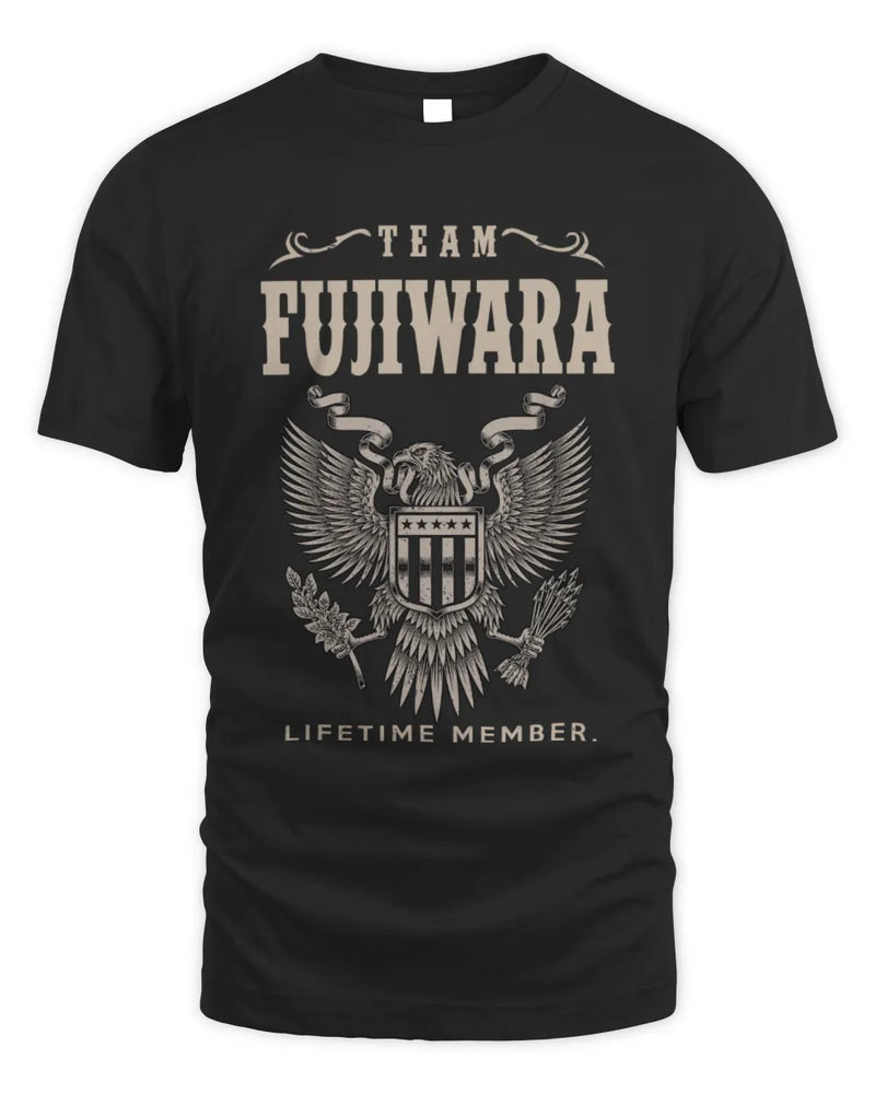 FUJIWARA TP06-K82 – Personalized Classic Style Apparel “Team NAME Lifetime Member” - Unisex Standard T-Shirt - Black