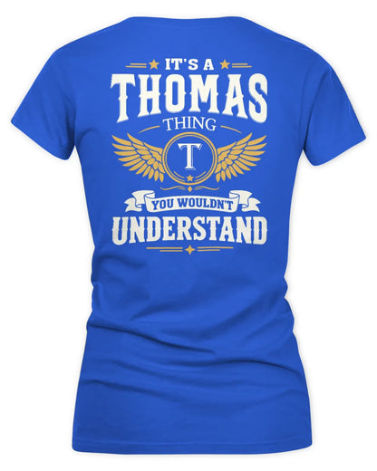 THOMAS KT06-M008 It’s a [NAME] Thing – You Wouldn’t Understand | Personalized Vintage T-Shirt - Women's V-Neck T-Shirt - Royal
