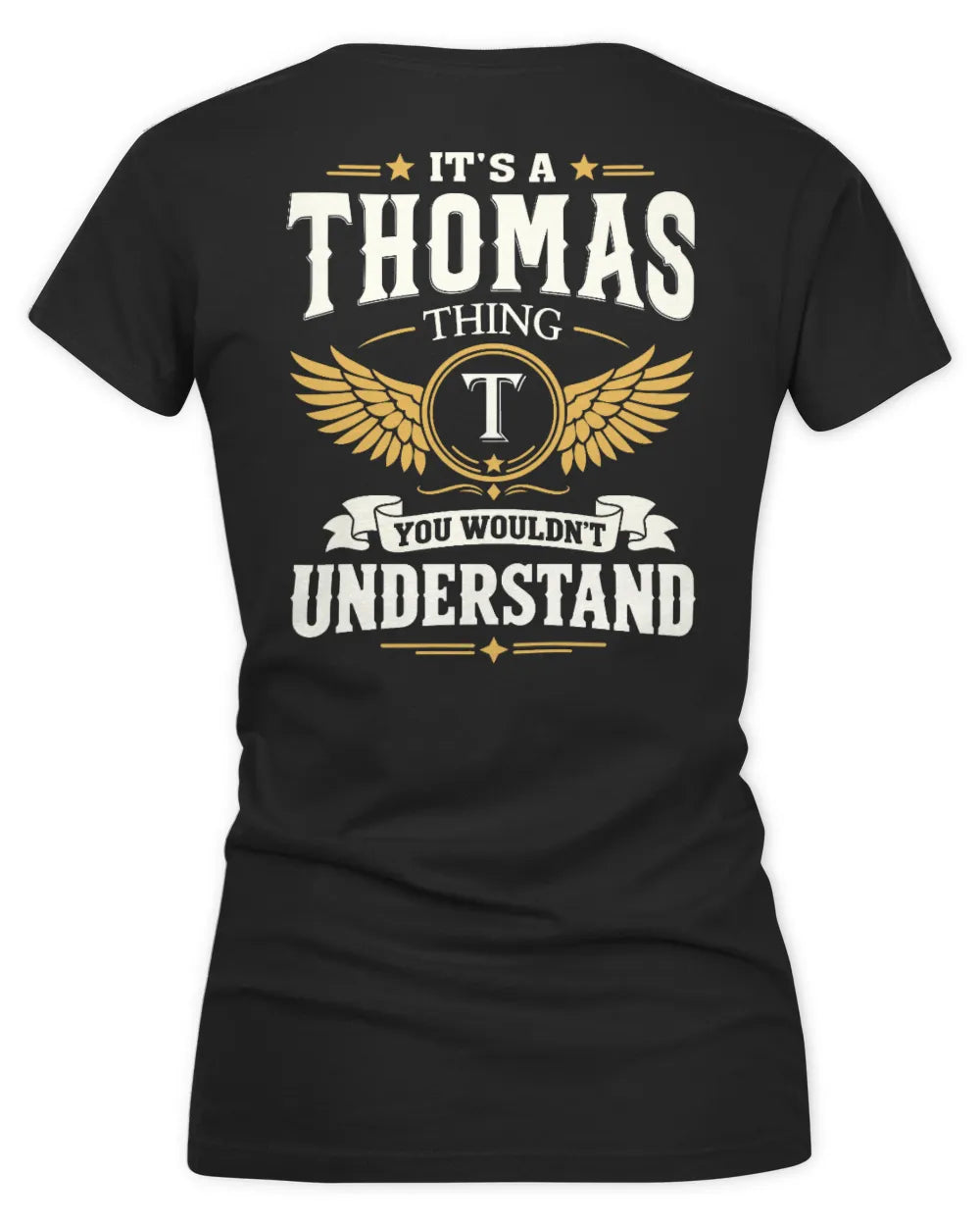 THOMAS KT06-M008 It’s a [NAME] Thing – You Wouldn’t Understand | Personalized Vintage T-Shirt - Women's V-Neck T-Shirt - Black
