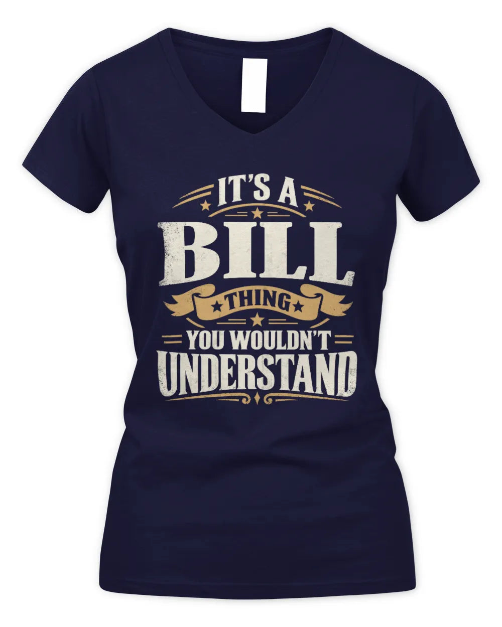 BILL P08 TH51 - Personalized “It’s a/an [NAME] Thing – You Wouldn’t Understand” Shirt - Women's V-Neck T-Shirt - Navy