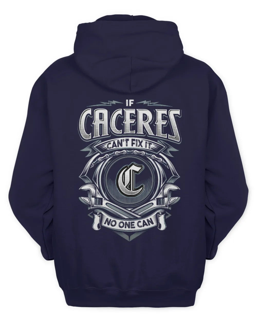 CACERES AP81-K4-626 - Personalized Ahmed Quote Apparel “If Ahmed Can't Fix It, No One Can” - Unisex Hoodie - Navy