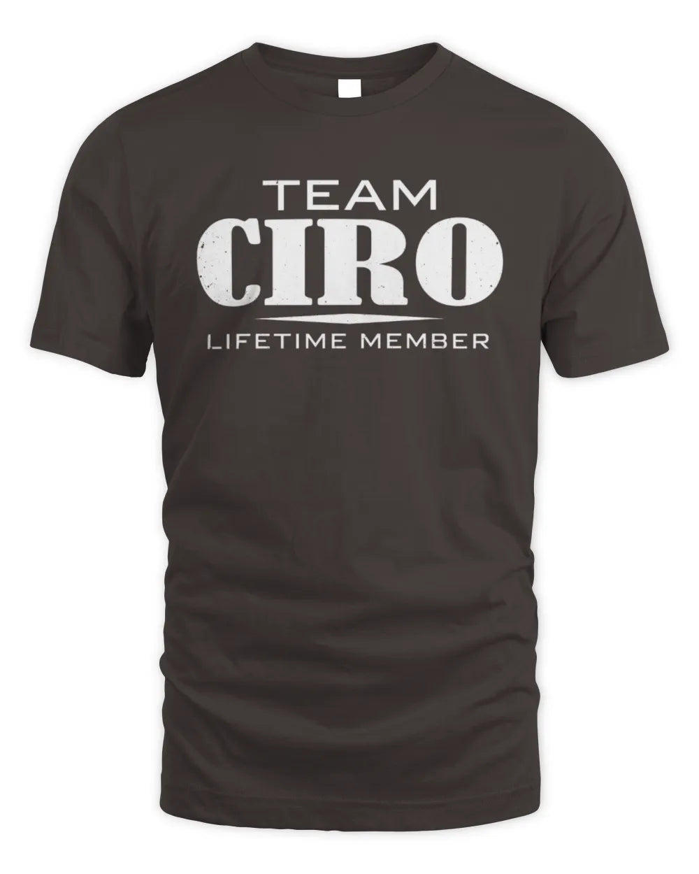 CIRO BL62-K4-128 - Personalized “Team AARON Lifetime Member” - Unisex Standard T-Shirt - Dark Chocolate