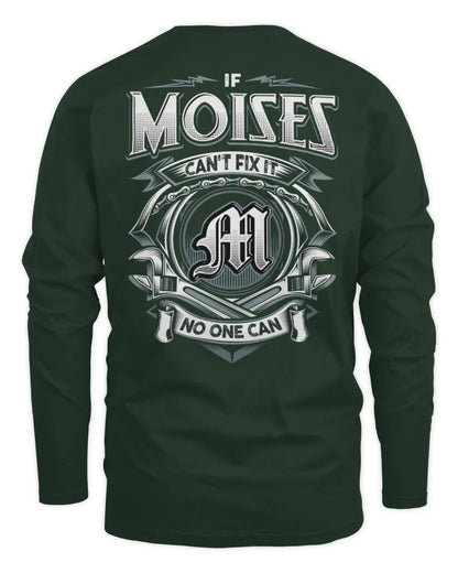 MOISES AP81-K4-626 - Personalized Ahmed Quote Apparel “If Ahmed Can't Fix It, No One Can” - Men's Long Sleeved T-Shirt - Forest Green