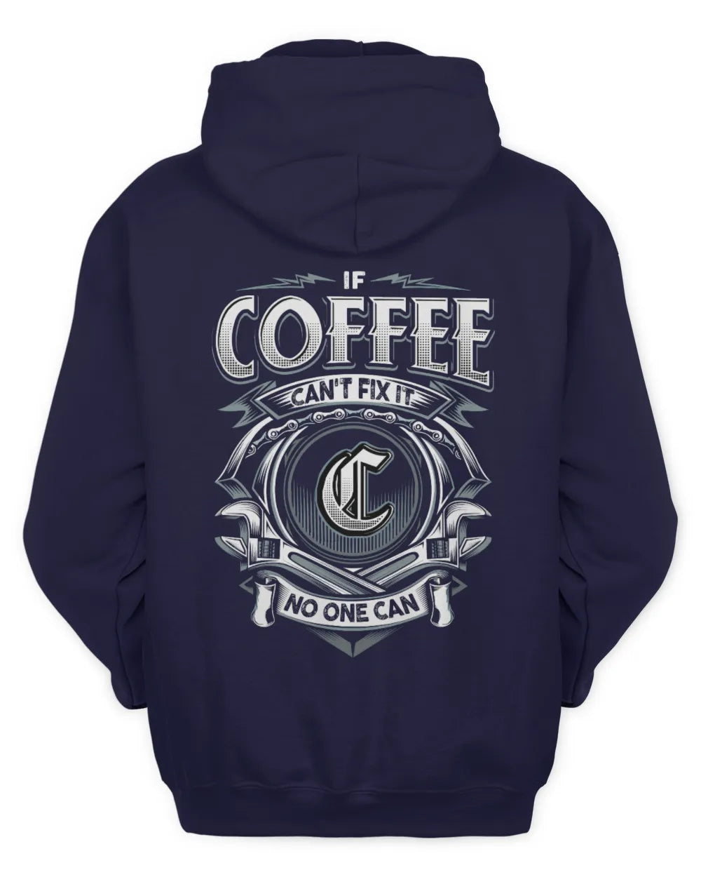 COFFEE AP81-K4-626 - Personalized Ahmed Quote Apparel “If Ahmed Can't Fix It, No One Can” - Unisex Hoodie - Navy