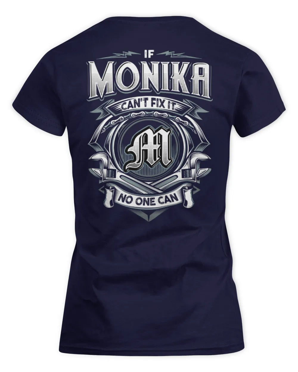 MONIKA AP81-K4-626 - Personalized Ahmed Quote Apparel “If Ahmed Can't Fix It, No One Can” - Women's Standard T-Shirt - Navy