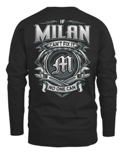 MILAN AP81-K4-626 - Personalized Ahmed Quote Apparel “If Ahmed Can't Fix It, No One Can” - Men's Long Sleeved T-Shirt - Black