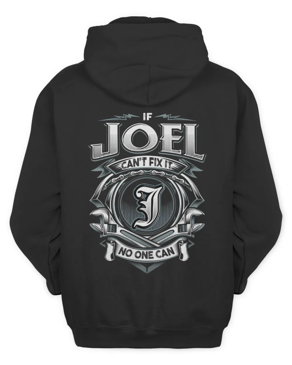 JOEL AP81-K4-626 - Personalized Ahmed Quote Apparel “If Ahmed Can't Fix It, No One Can” - Unisex Hoodie - Black