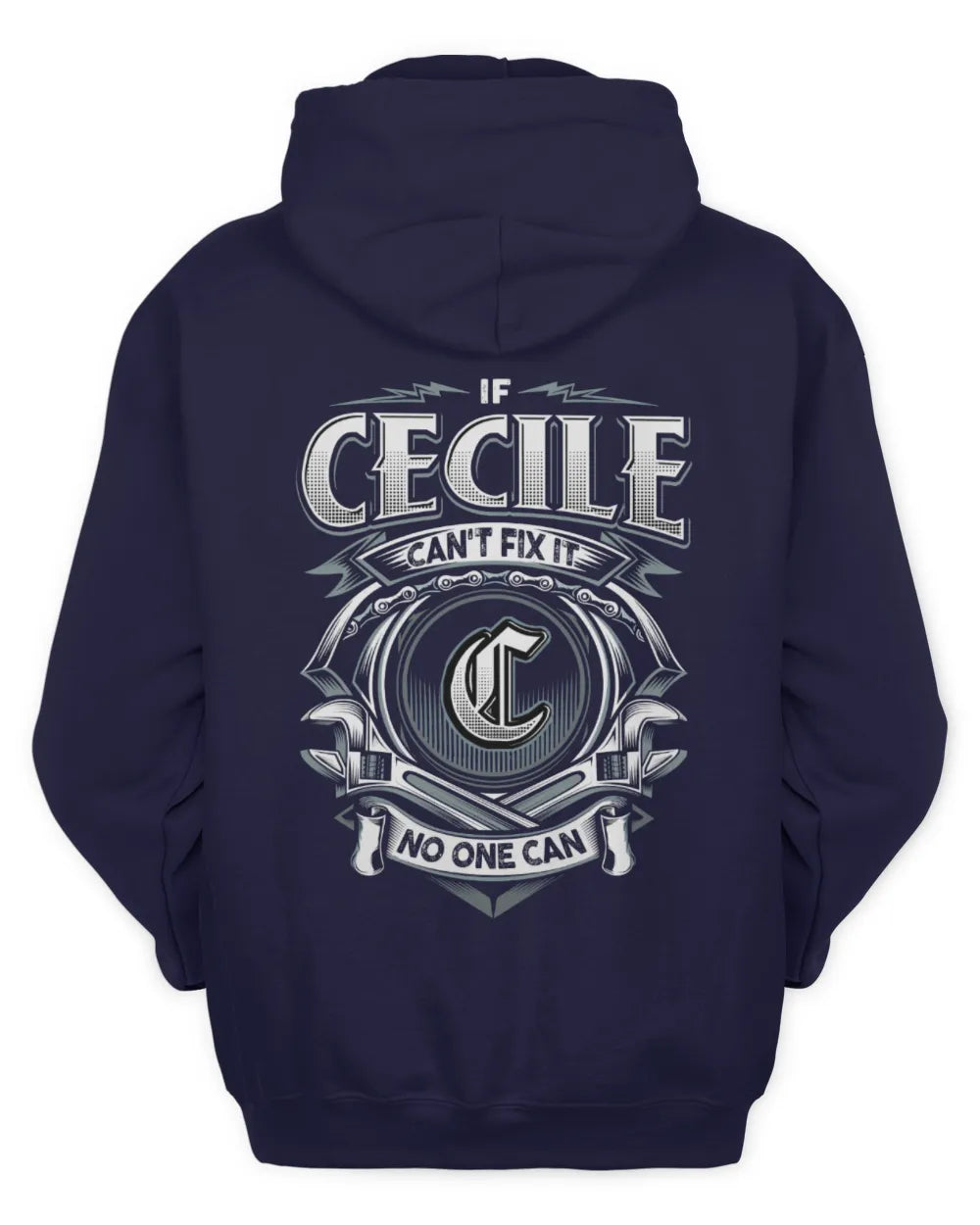 CECILE AP81-K4-626 - Personalized Ahmed Quote Apparel “If Ahmed Can't Fix It, No One Can” - Unisex Hoodie - Navy