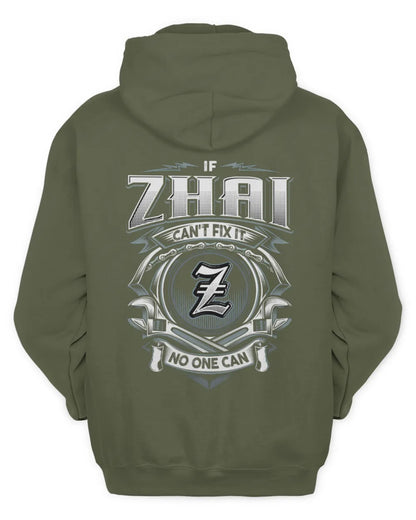 ZHAI AP81-K4-626 - Personalized Ahmed Quote Apparel “If Ahmed Can't Fix It, No One Can” - Unisex Hoodie - Military Green