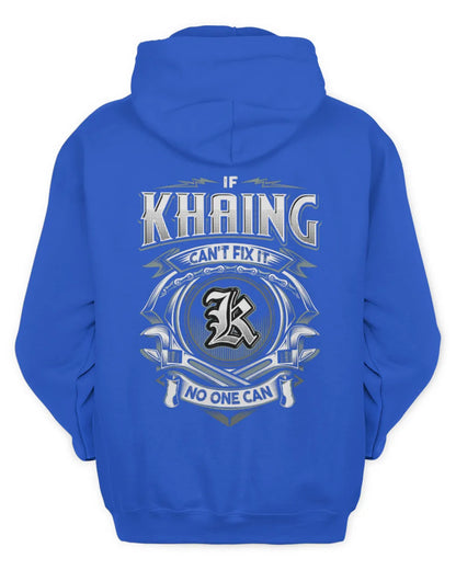 KHAING AP81-K4-626 - Personalized Ahmed Quote Apparel “If Ahmed Can't Fix It, No One Can” - Unisex Hoodie - Royal