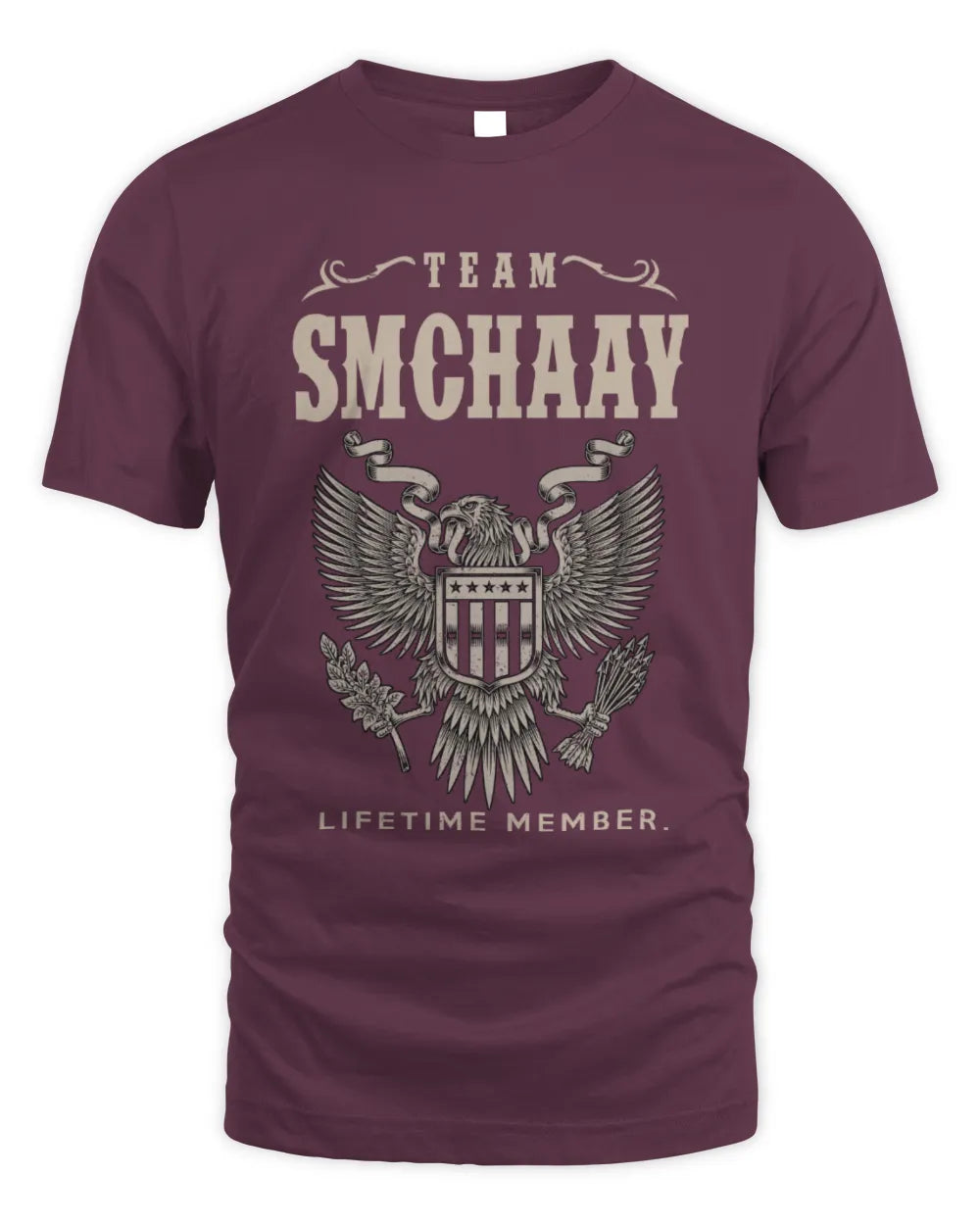 SMCHAAY TP06-K82 – Personalized Classic Style Apparel “Team NAME Lifetime Member” - Unisex Standard T-Shirt - Maroon