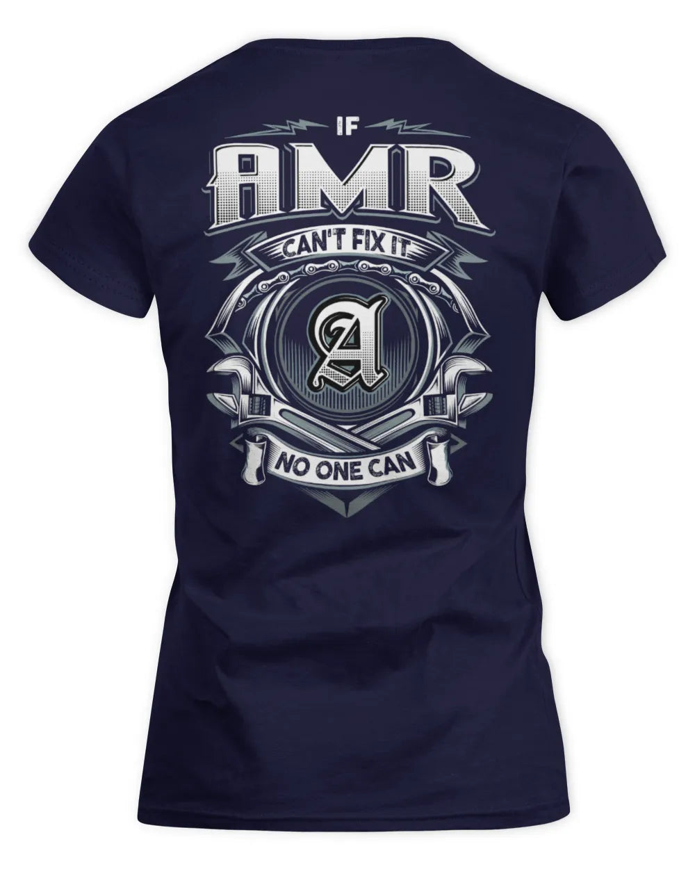 AMR AP81-K4-626 - Personalized Ahmed Quote Apparel “If Ahmed Can't Fix It, No One Can” - Women's Standard T-Shirt - Navy