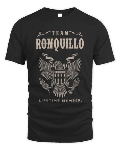 RONQUILLO TP06-K82 – Personalized Classic Style Apparel “Team NAME Lifetime Member” - Unisex Standard T-Shirt - Black