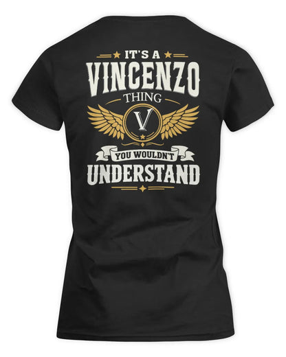 VINCENZO KT06-M008 It’s a [NAME] Thing – You Wouldn’t Understand | Personalized Vintage T-Shirt - Women's Standard T-Shirt - Black