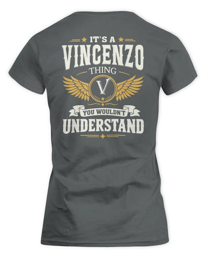 VINCENZO KT06-M008 It’s a [NAME] Thing – You Wouldn’t Understand | Personalized Vintage T-Shirt - Women's Standard T-Shirt - Charcoal