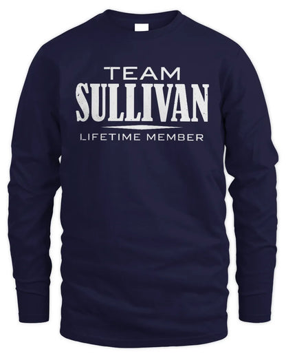 SULLIVAN BL62-K4-128 - Personalized “Team NAME Lifetime Member” - Men's Long Sleeved T-Shirt - Navy