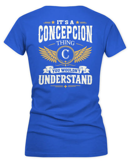 CONCEPCION KT06-M008 It’s a [NAME] Thing – You Wouldn’t Understand | Personalized Vintage T-Shirt - Women's V-Neck T-Shirt - Royal