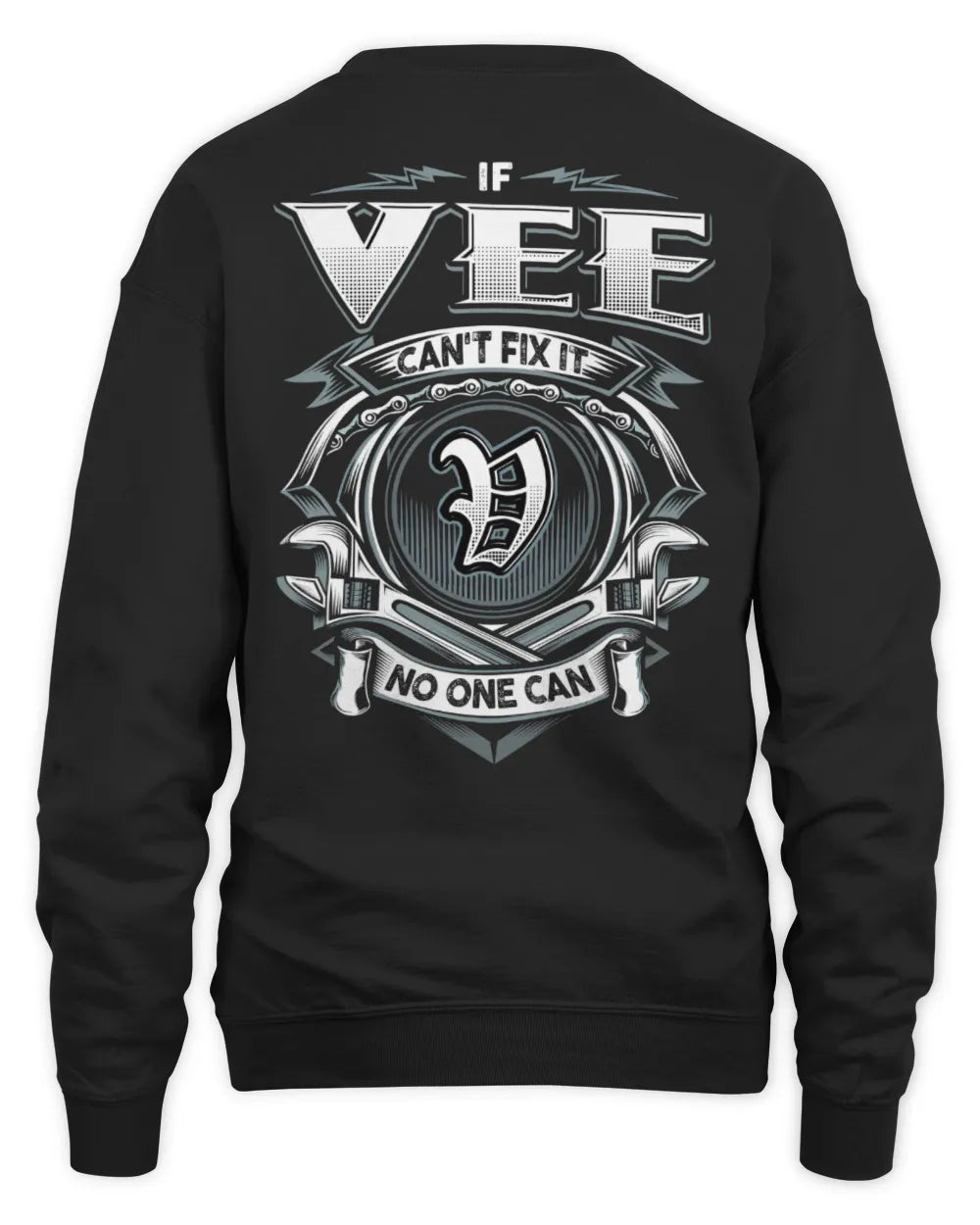 VEE AP81-K4-626 - Personalized Ahmed Quote Apparel “If Ahmed Can't Fix It, No One Can” - Unisex Sweatshirt - Black