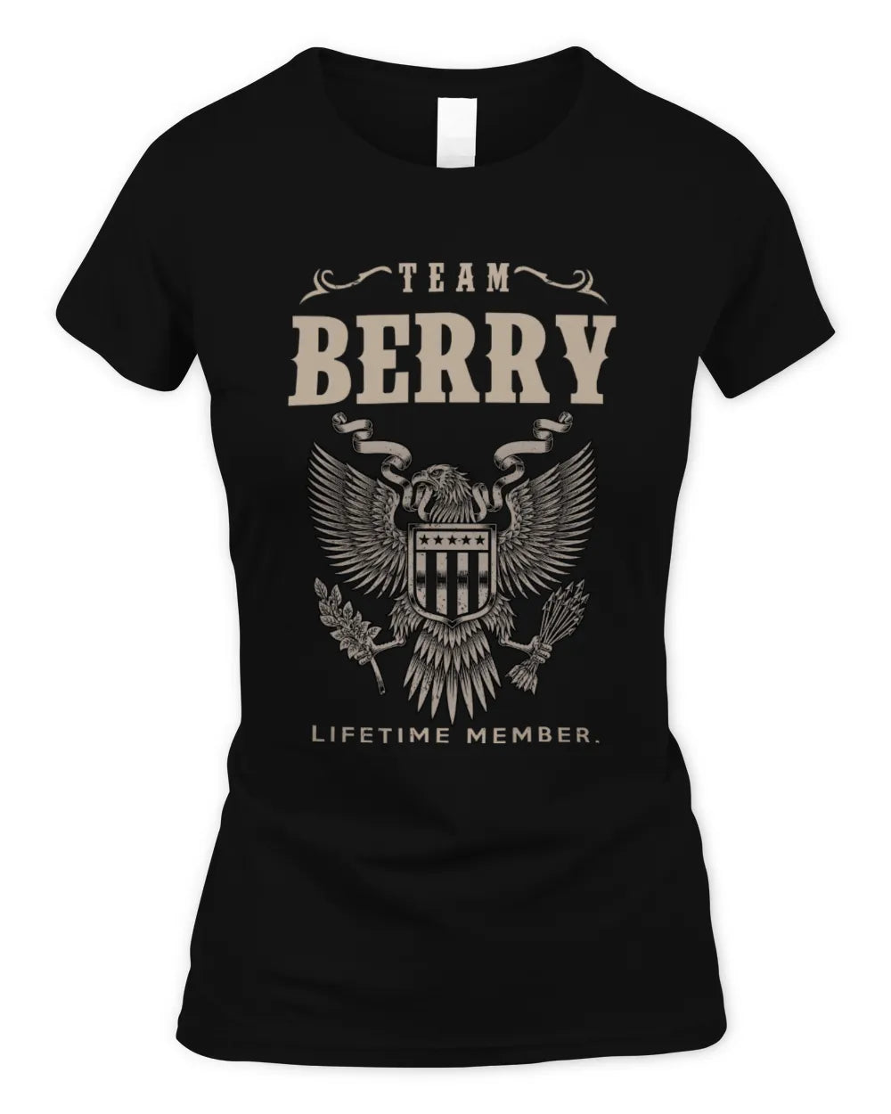 BERRY TP06-K82 – Personalized Classic Style Apparel “Team NAME Lifetime Member” - Women's Standard T-Shirt - Black